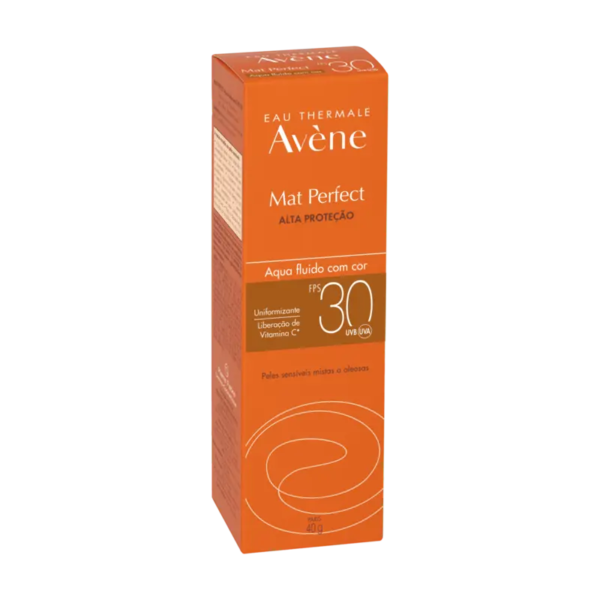 Proteção solar – Pele sensível Mat Perfect Aqua Fluido Com Cor FPS 30 - Imagem 2