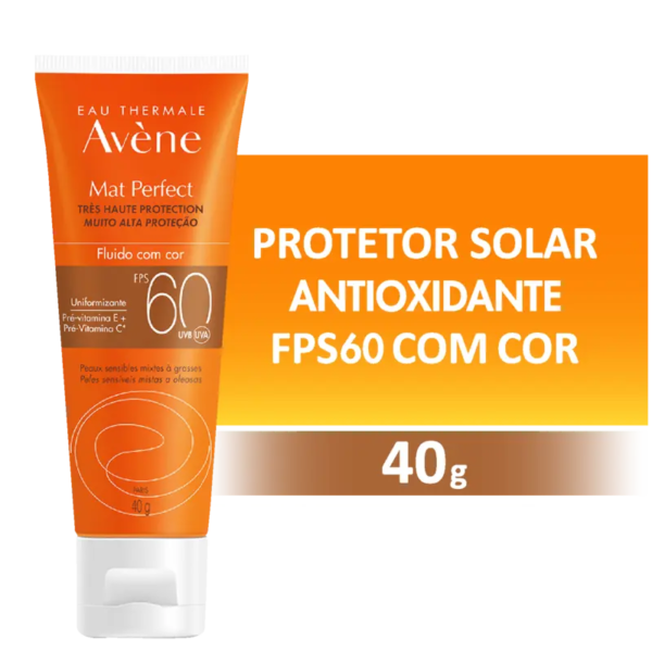 Proteção solar – Pele sensível Mat Perfect Fluido Com Cor FPS 60 - Imagem 3